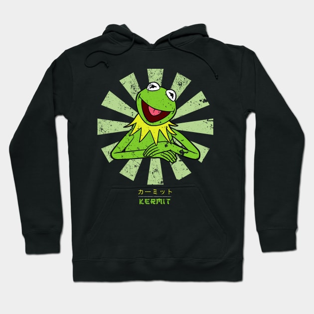 Kermit The Frog Retro Japanese Hoodie by Nova5